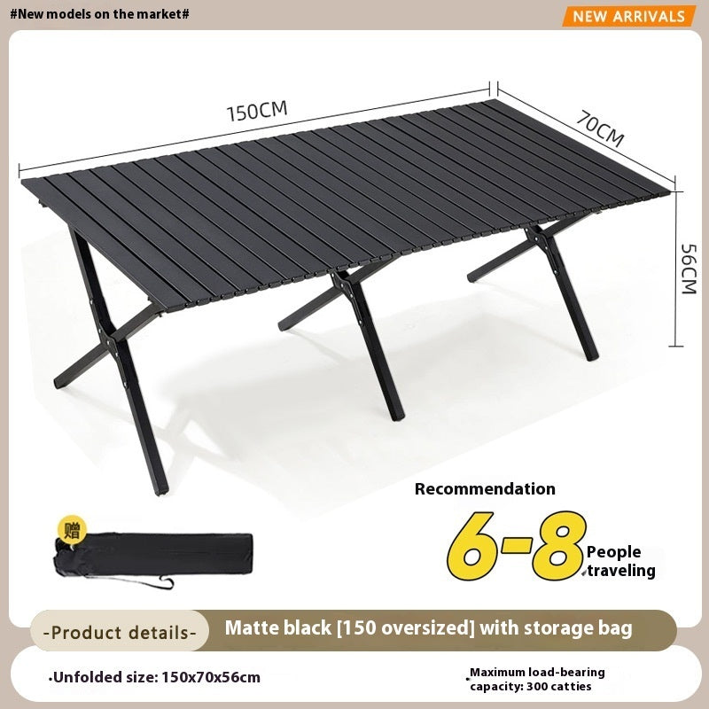 Camping Table And Chair Outdoor Folding Egg Roll Table