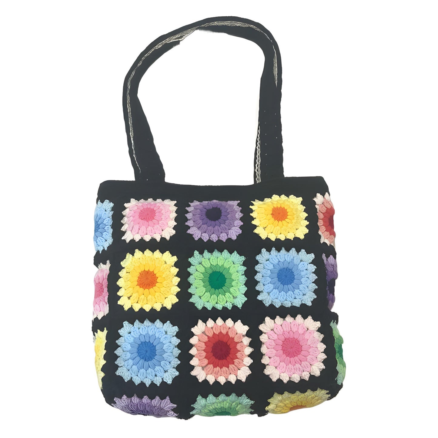 New Wool Crocheted Creative Hand Weaving Three-dimensional Flower Shoulder Bag