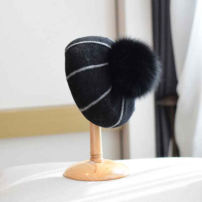 Pumpkin Wool Beret Women's Autumn And Winter