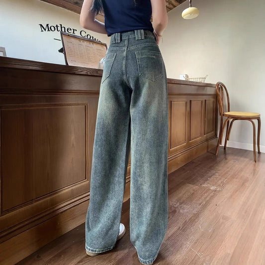 American Retro Loose Slimming And Straight New Mop