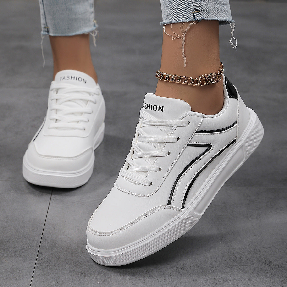 Plus Size Board Shoes Female Students Breathable Lightweight Casual