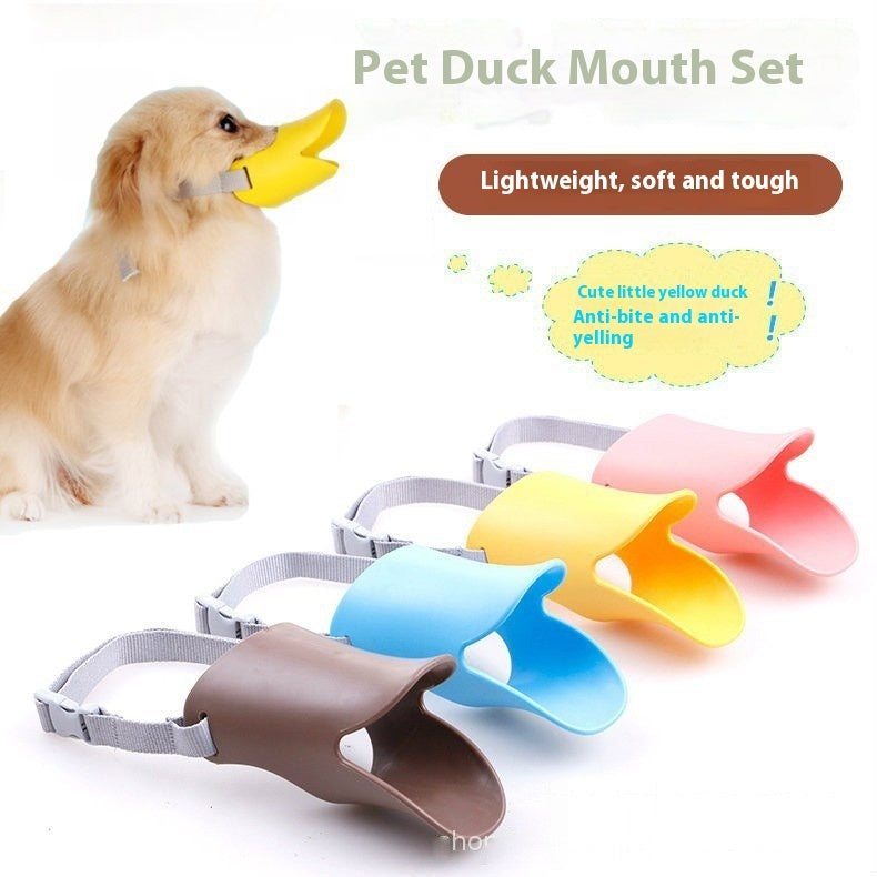 Dog Mouth Cover Pet Duckbilled Sleeve Silicone