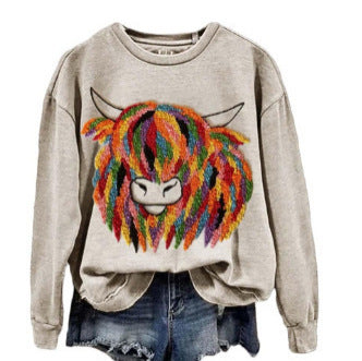 Julesweater i løst, rundt snit