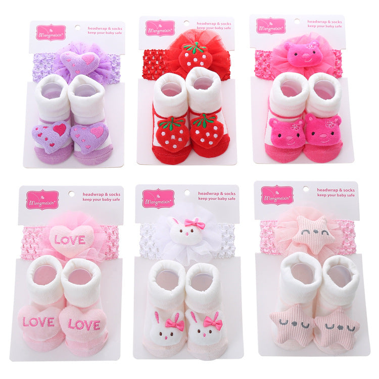 New Polka Dot Three-dimensional Hair Ball Flip Up Children's Socks