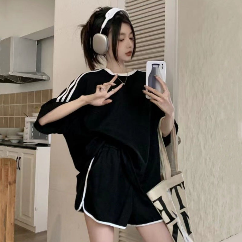 Female Fashion Influencer Sportswear Casual Short Sleeve