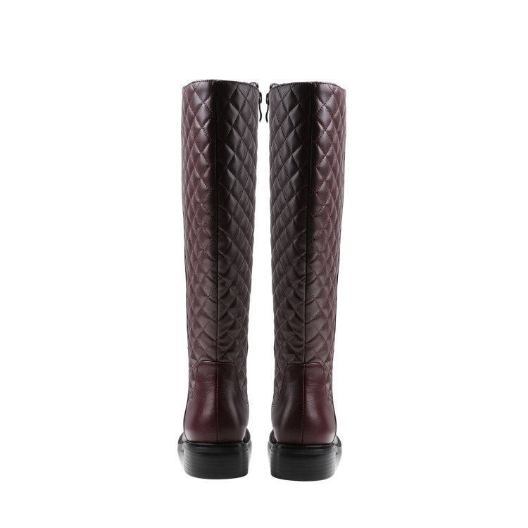 Women's Plus Size 40-43 Color Matching But Knee Boots