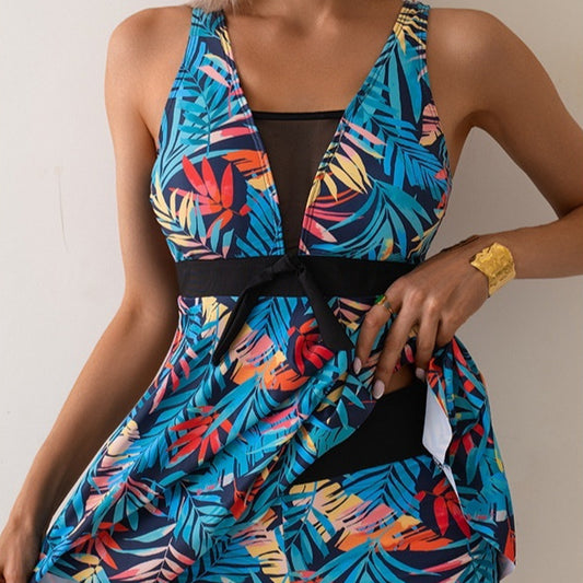 Womens Waist Cinching Swimsuit Beach Dress