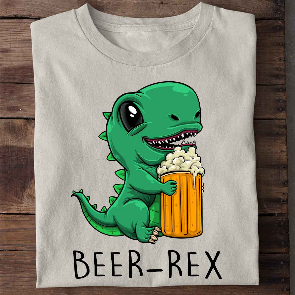 Beer Dinosaur Print Short-sleeved Team Uniform European And American Fabrics