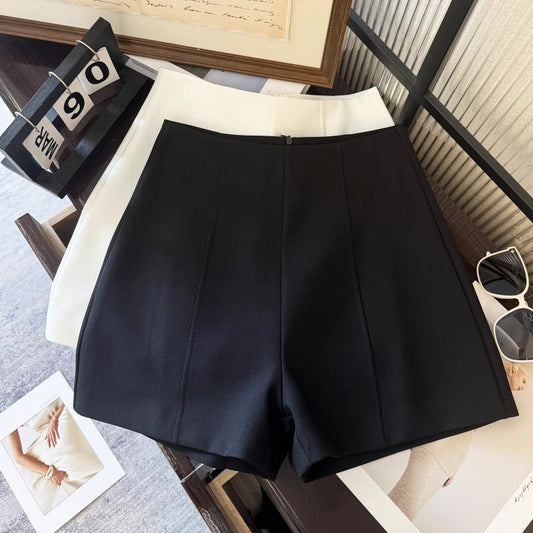 Casual Pants Minimalist Gray Suit Shorts