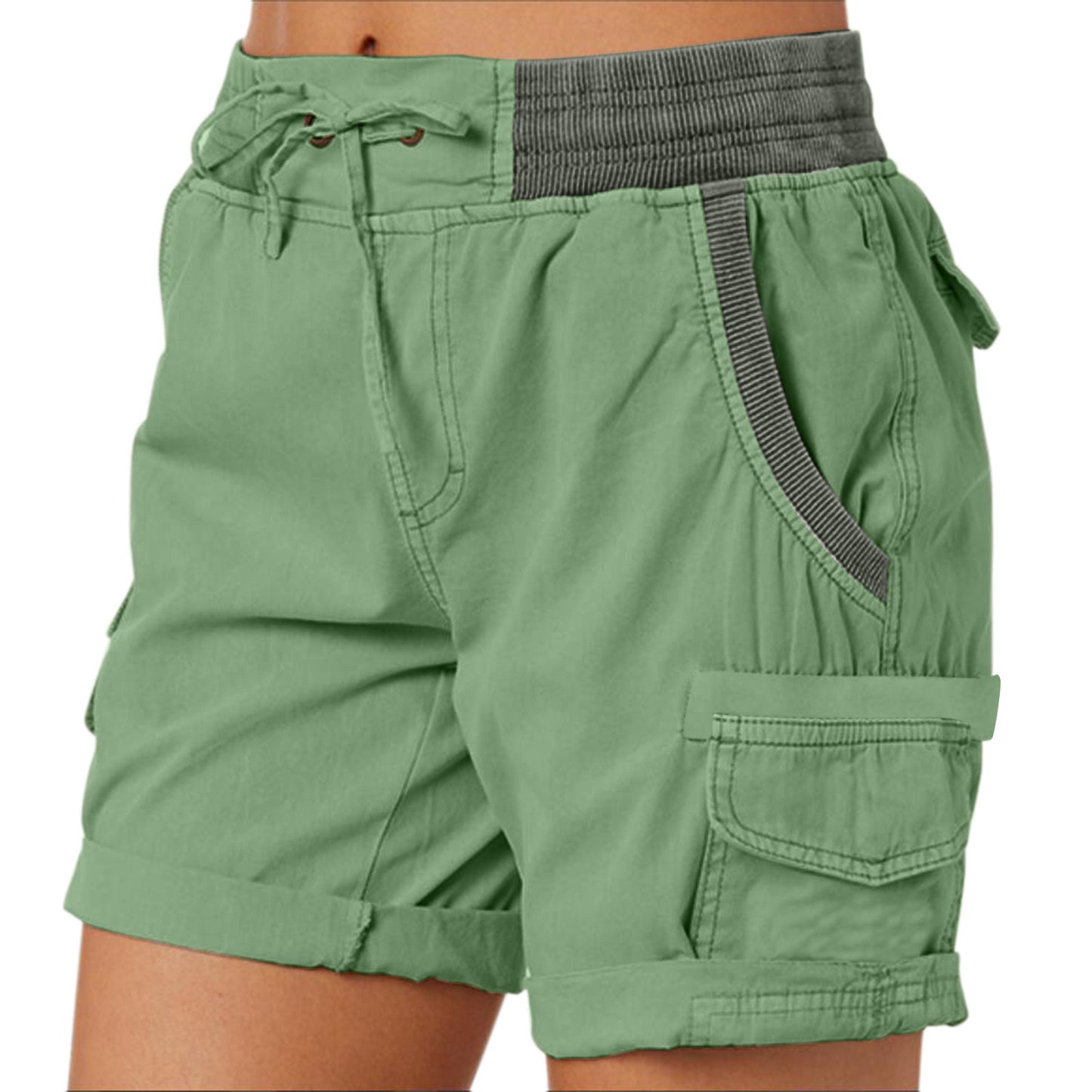 Women's Fashion Casual Loose High Waist Cotton Linen Shorts