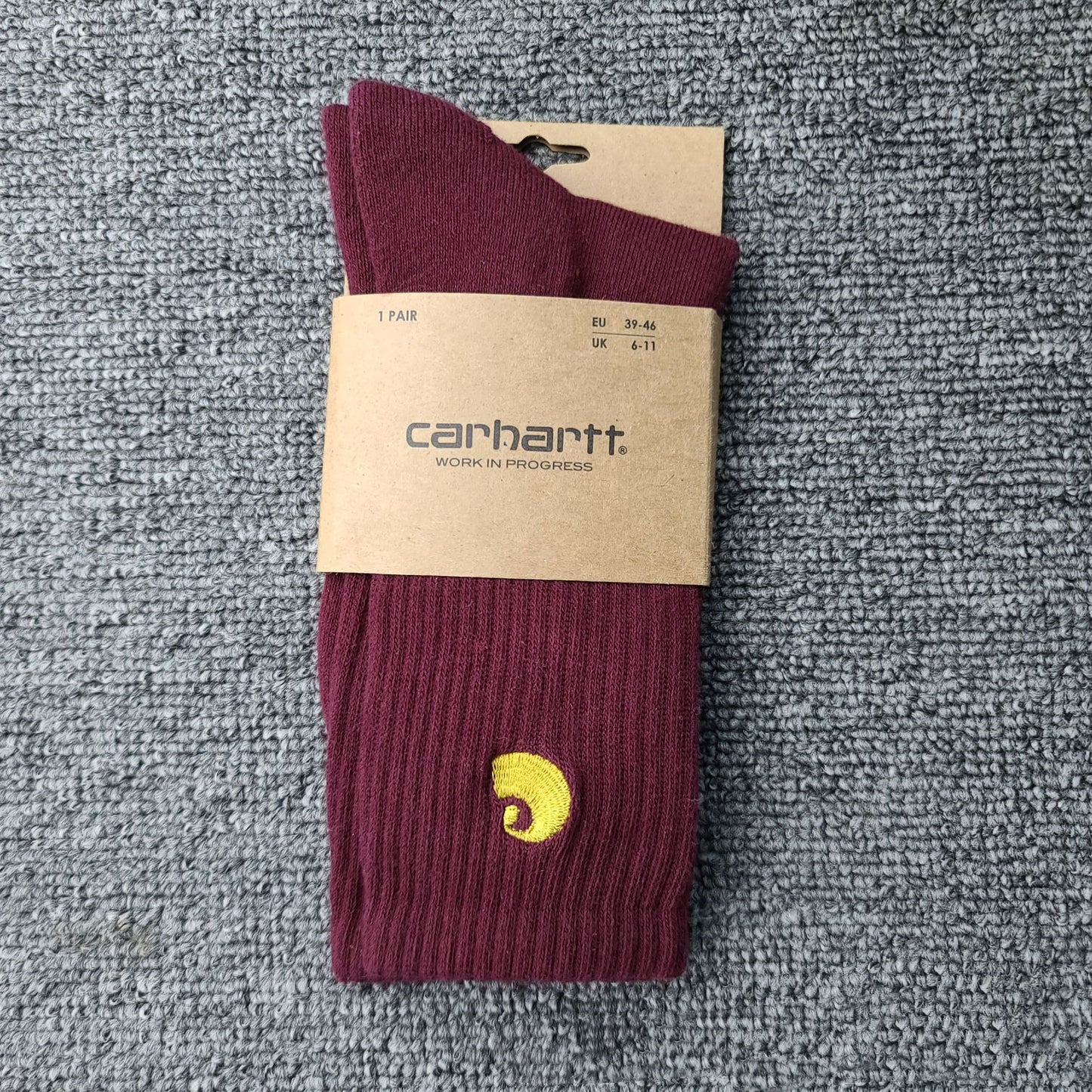 Gold Embroidered Sports Style With Letters Socks