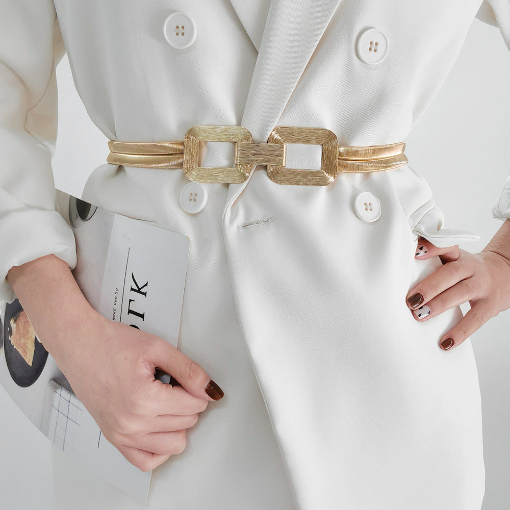 Minimalist Women's Decoration With Elastic Waistband And Versatile Waist Chain
