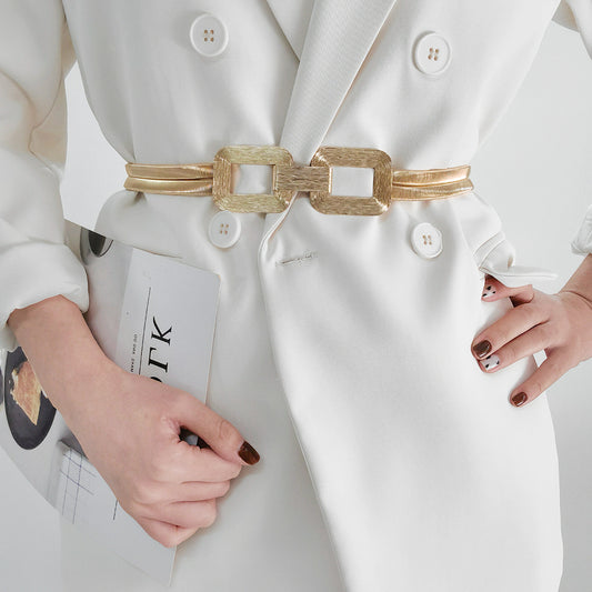 Minimalist Women's Decoration With Elastic Waistband And Versatile Waist Chain