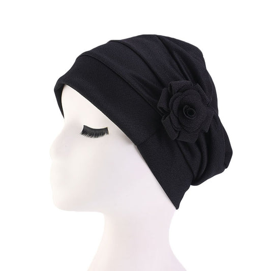 Ladies Flower Bandana Pullover Hat Chemo Hat