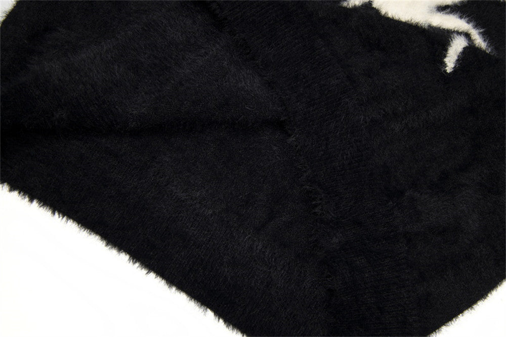 Men's Loose High Street Spider Jacquard Pullover Sweater