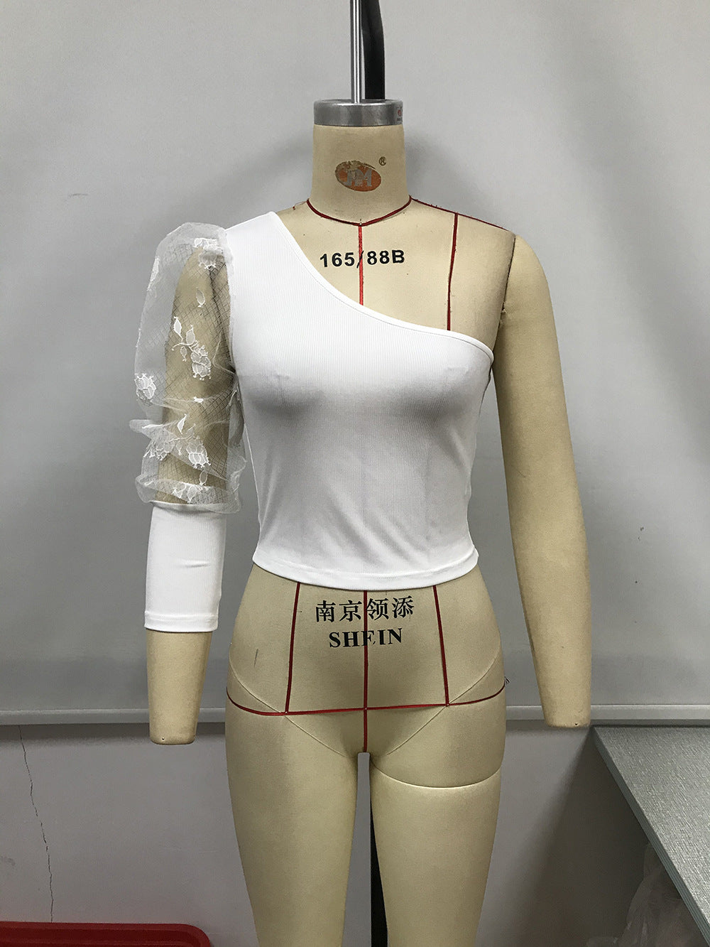 Women's European And American Gauze See-through Wave Dot Half Sleeve
