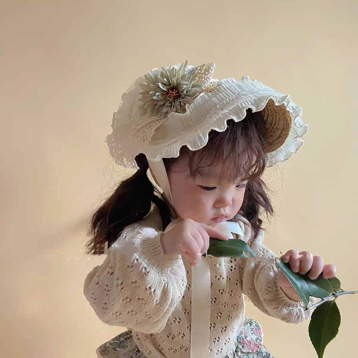 Children's Straw Hat Pastoral Wind System