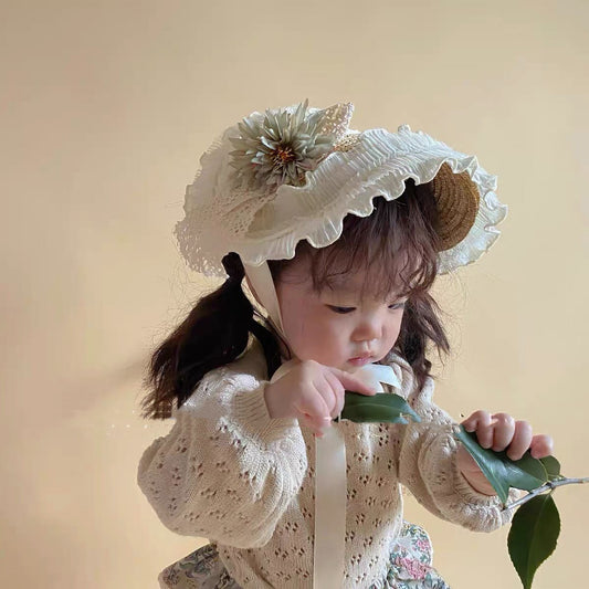 Children's Straw Hat Pastoral Wind System