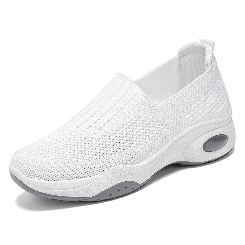 Women's Platform Flying Woven Casual Slip-on Height Increasing Cloth Shoes