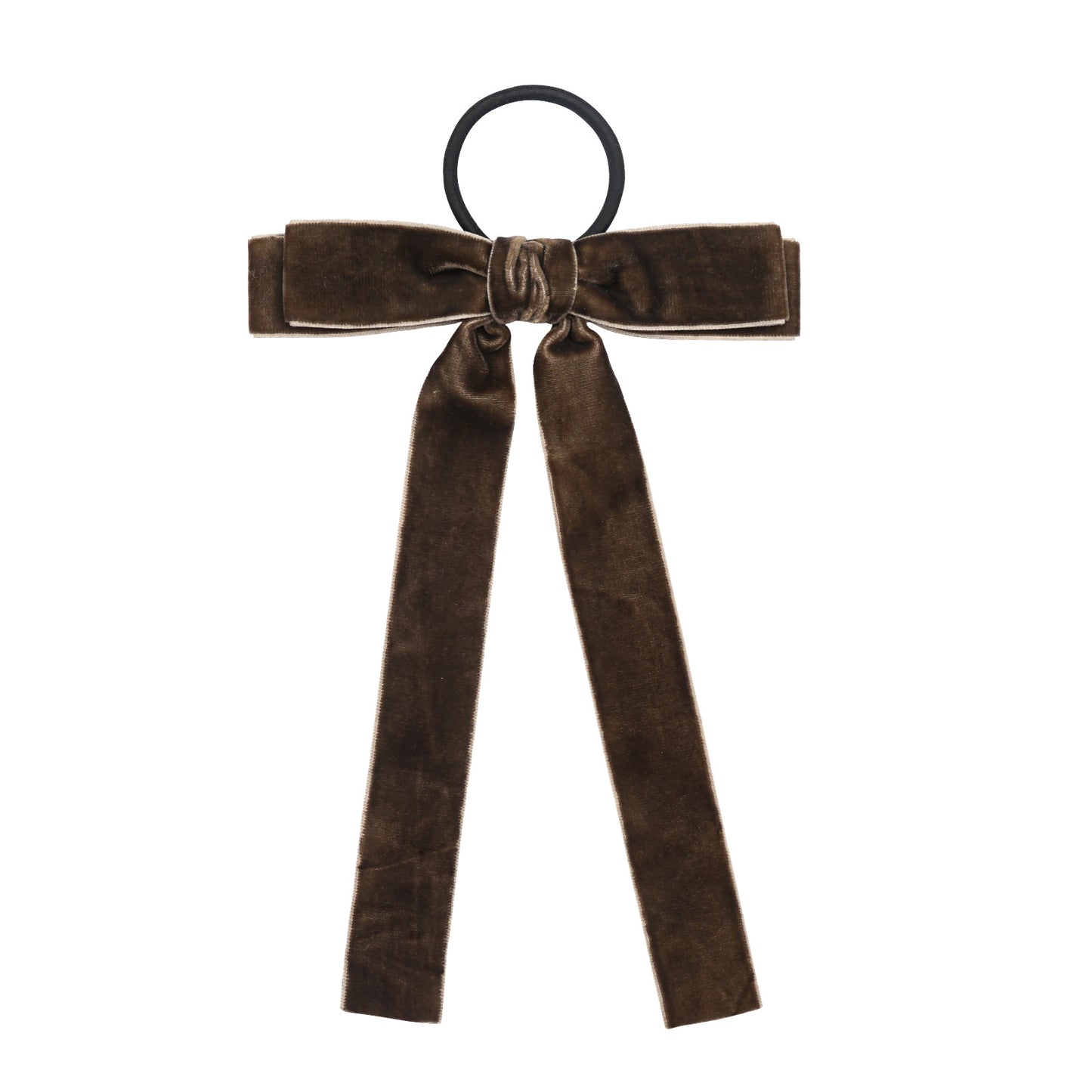Velvet Bandeau Rubber Band Girl Bow Ribbon Horsetail Headwear