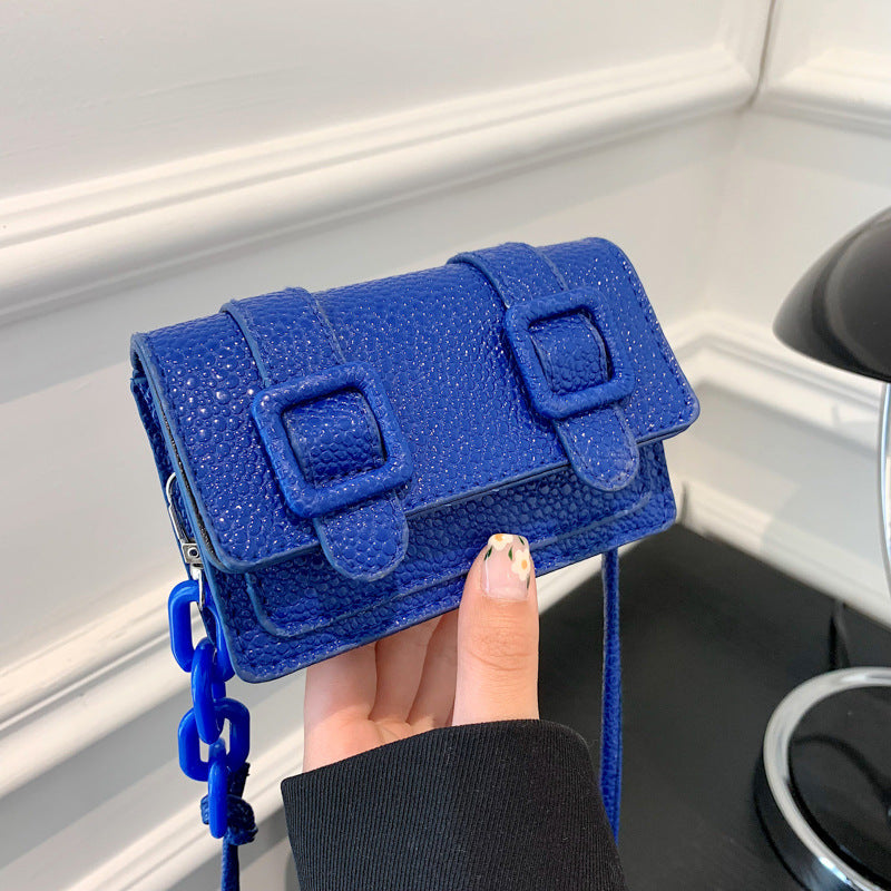 Fashion Color Contrast Blooming Shoulder Crossbody Small Square Bag