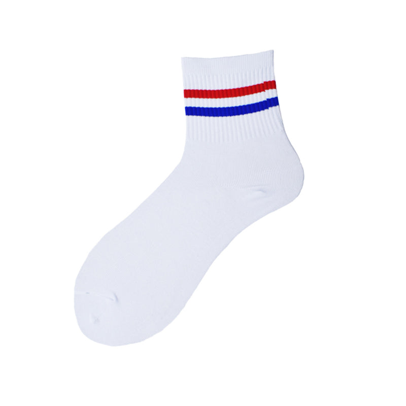 Solid color cotton socks