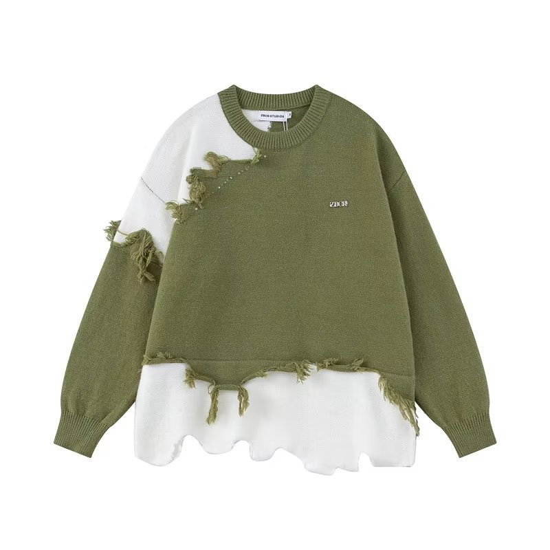 Fashion Retro Tassel Irregular Sweater Men