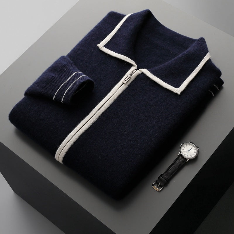 Men's Lightly Mature Cardigan Coat Woolen Sweater