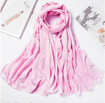 Monochrome matte satin headscarf