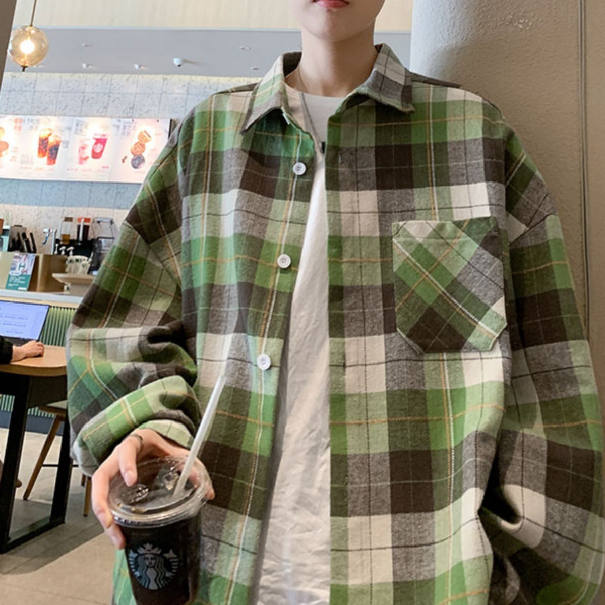 Plaid Shirt Men's Long Sleeve Spring And Autumn
