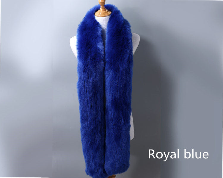 Faux Fox Fur Scarf And Fur Long Women Winter