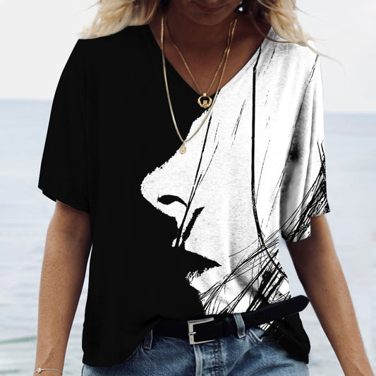 Loose Street Trend Women's Half Face Pattern
