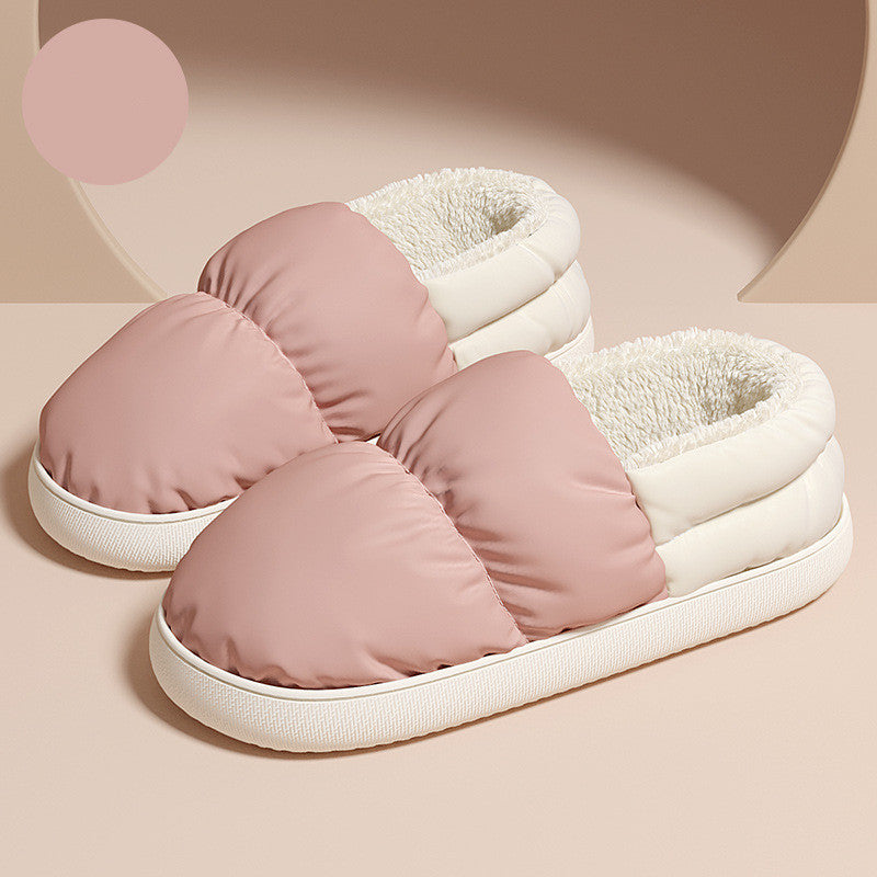Plush Warm Antiskid Cotton Slippers For Household Use
