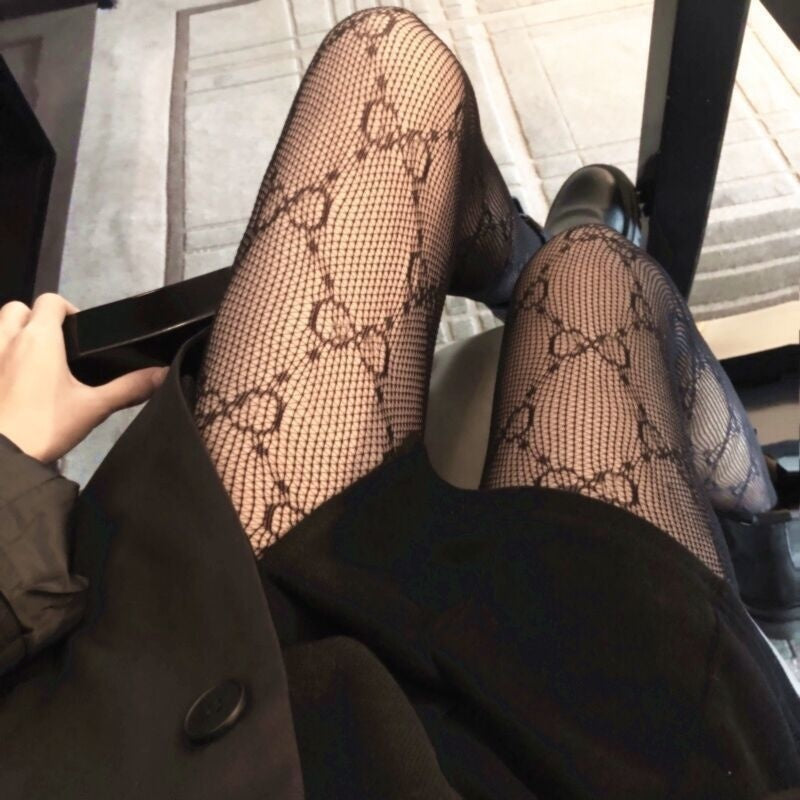 Hollow Lace Mesh Stockings Bottoming Pantyhose Japanese Lolita Retro