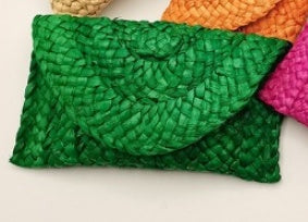 Corn Husk Clutch Straw Woven Leisure Bag