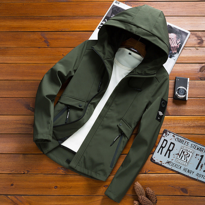Hooded jacket men's casual