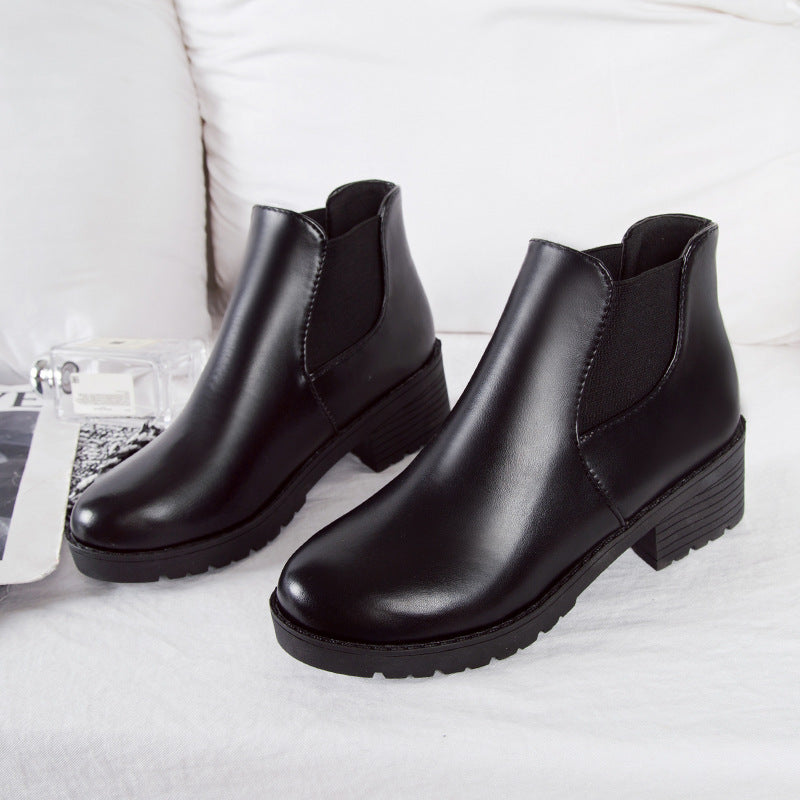 One Boot, Short Tube High Heels British Style
