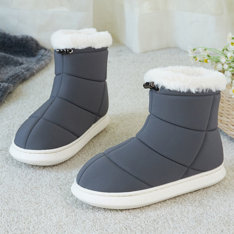Down High-top Cotton Slippers For Men And Women
