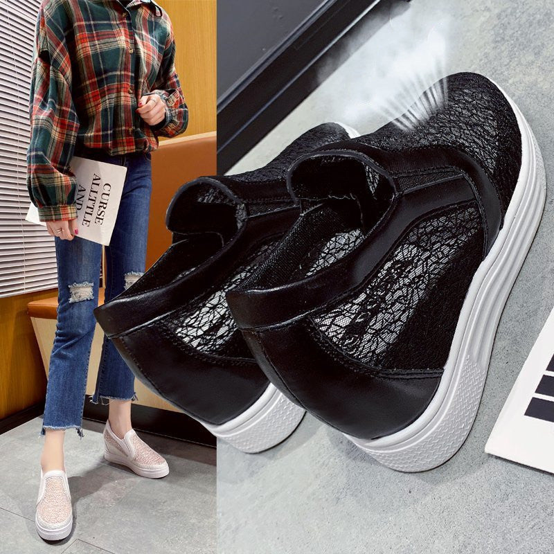 Ladies Lace Mesh Hollow Breathable Mesh Casual Shoes