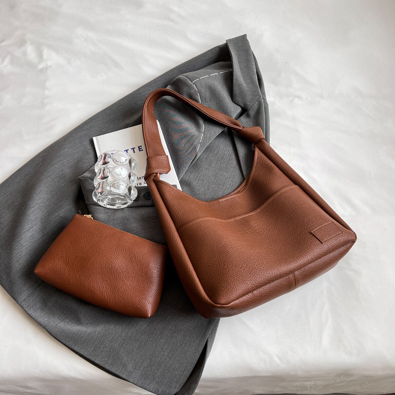Single Retro Large Capacity Commuter Textured Mother And Child Bag