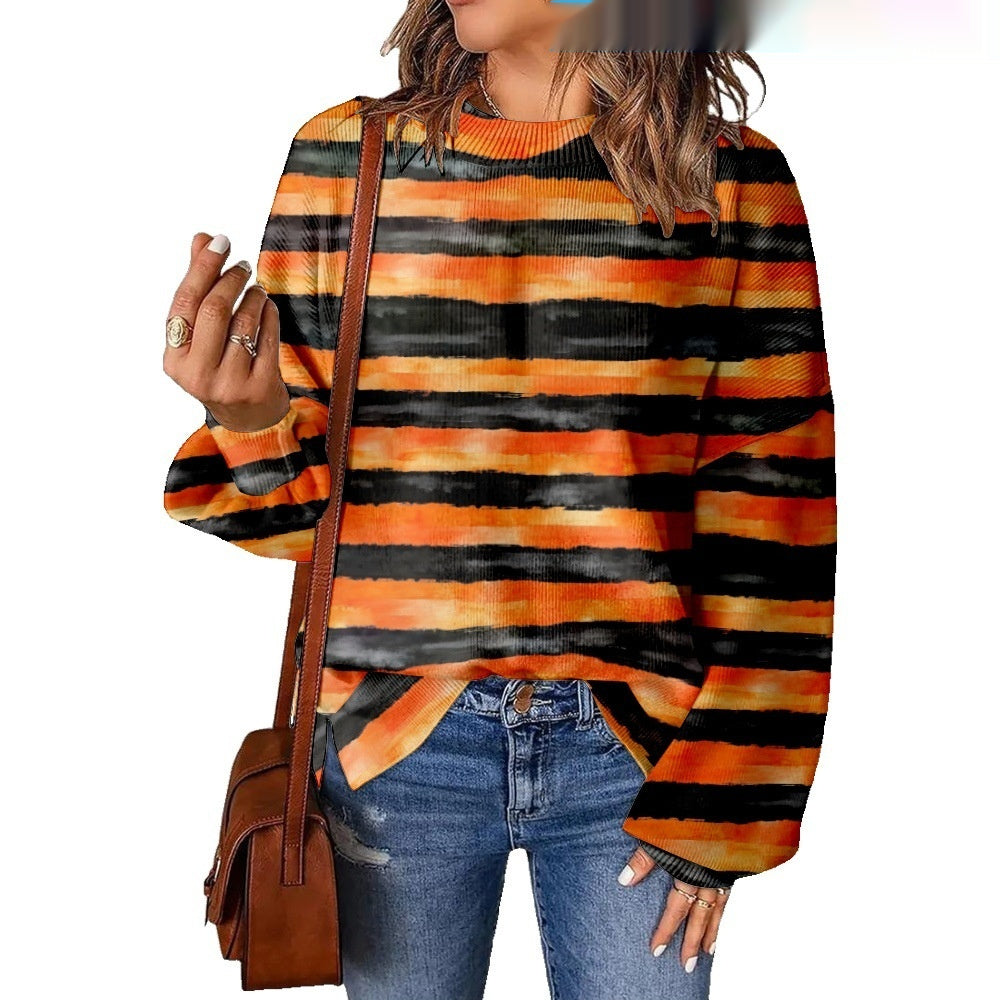 Digitalprint Mønsterskygge Modetrend Rundhalset Sweater 3D