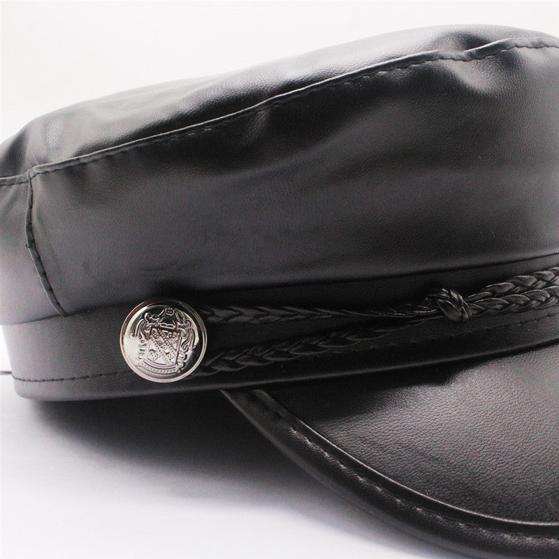 Leather Literary Star Anise Pumpkin Hat Painter Korean Style Bud
