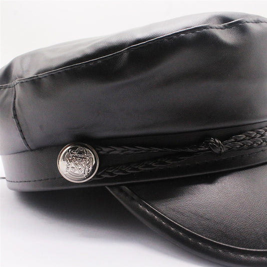 Leather Literary Star Anise Pumpkin Hat Painter Korean Style Bud