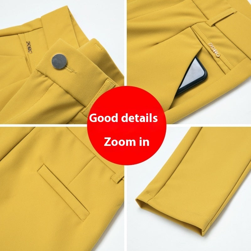 Women's Casual Trousers Korean Style Versatile High Waist Stretch Slimming Long Skinny Pants