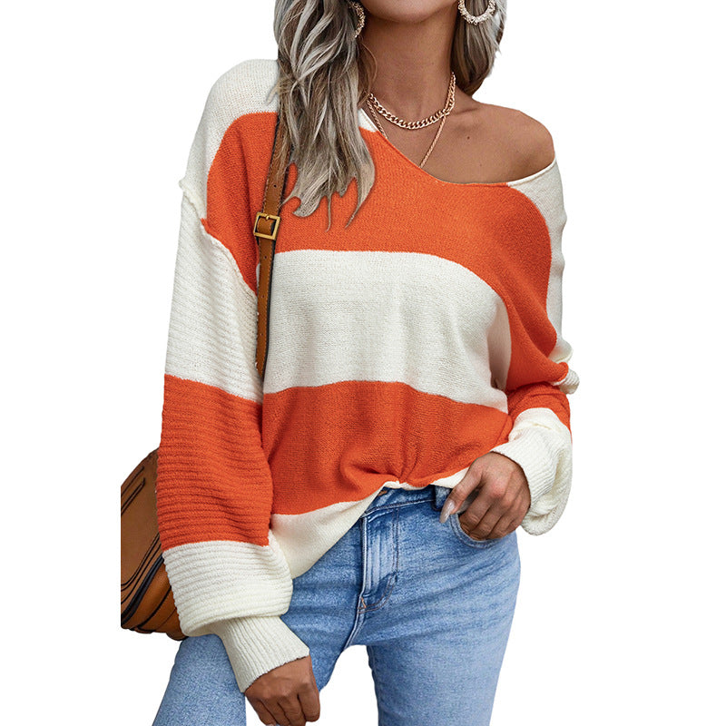Women's Commuter's All-matching Drop-shoulder Knitted Long-sleeved Top