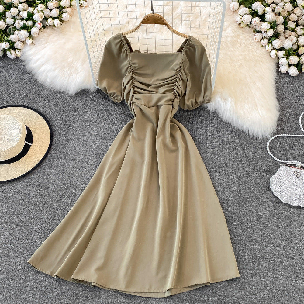 Summer Retro French-style Tangerine First-love Dress Forest-style Skirt