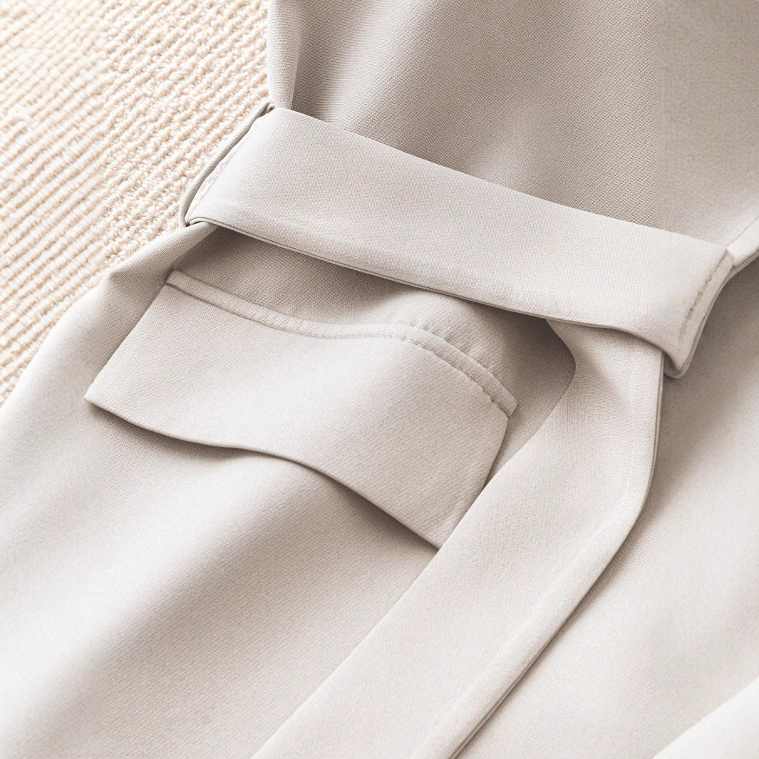 Spring New Arrival Womens Simple Solid-Color Belted Blazer Vest