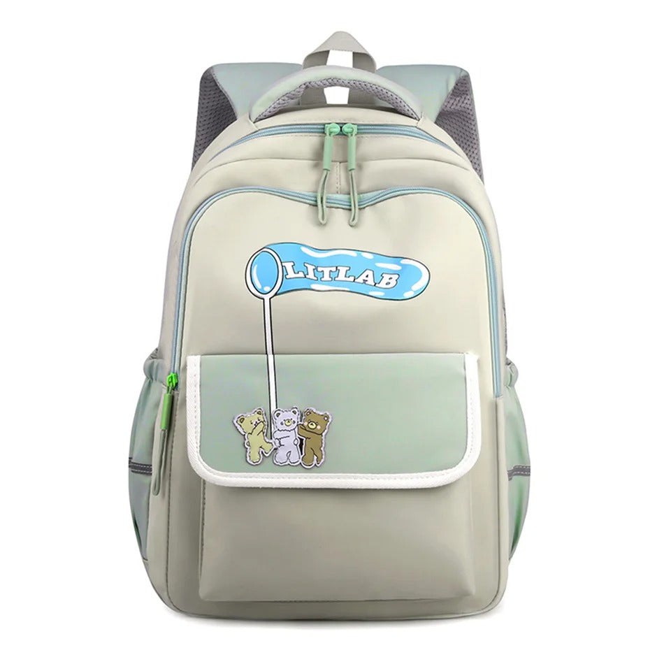 Letter Cute Schoolbag Women's Color Contrast Patchwork Backpack