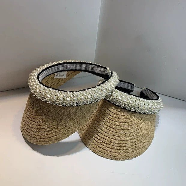 Pearl Sun  Half Empty Straw Hat