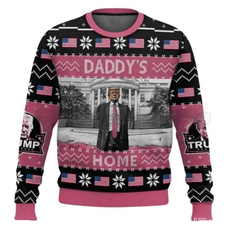 Digital Printing Men's And Women's Round Neck Sweater 3D